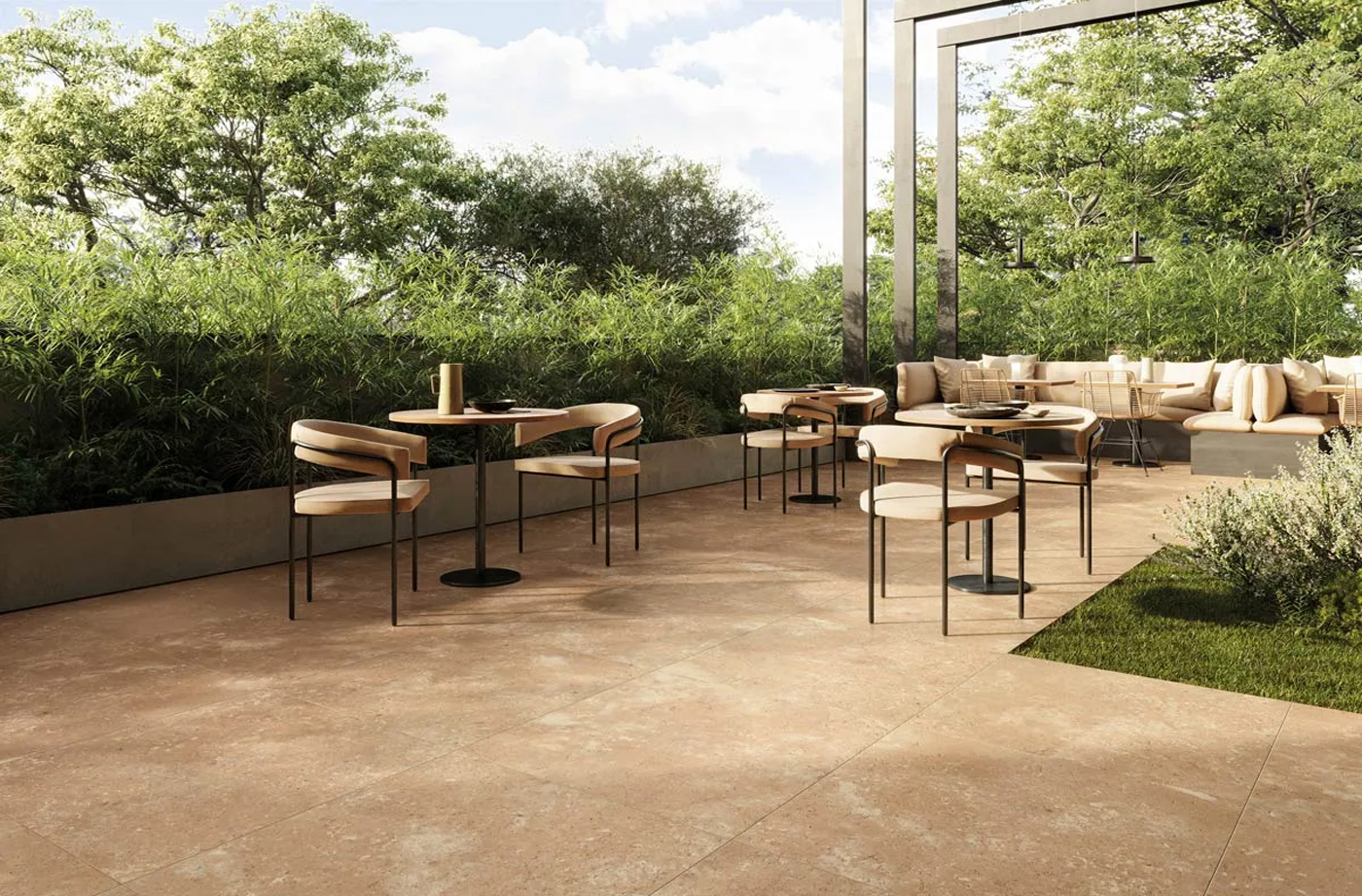 restaurant carrelage grand format