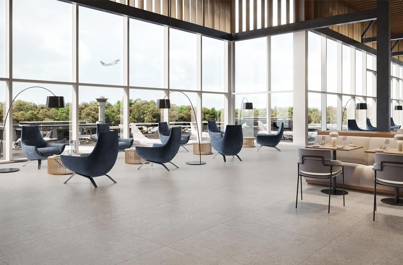 aéroport carrelage grand format