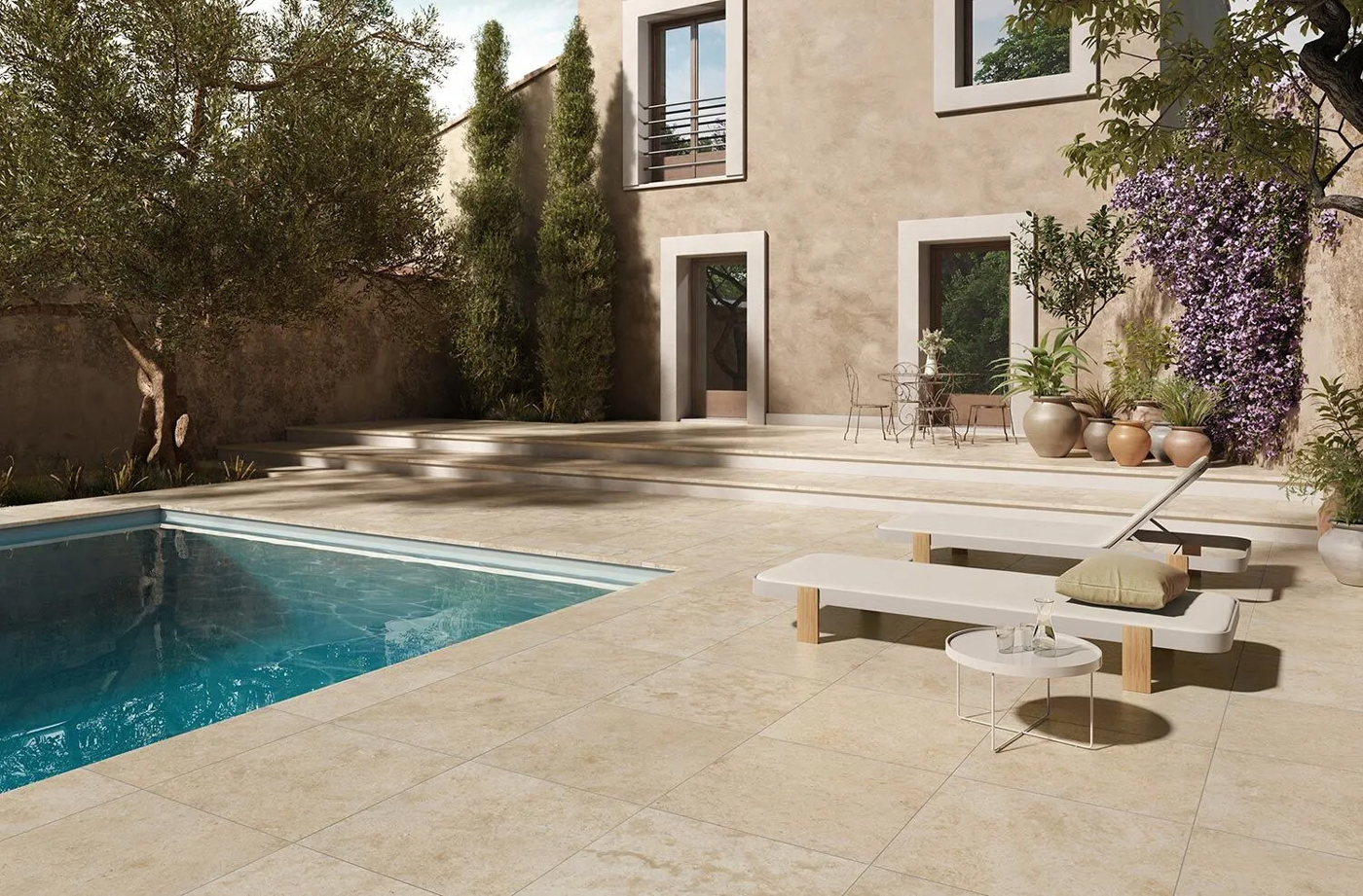 piscine carrelage grand format