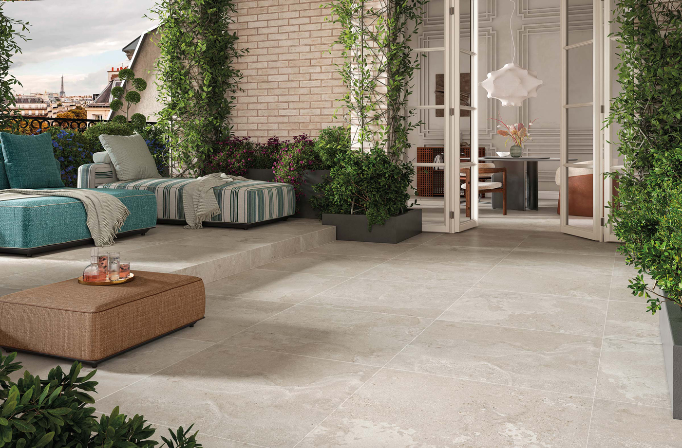 terrasse carrelage grand format