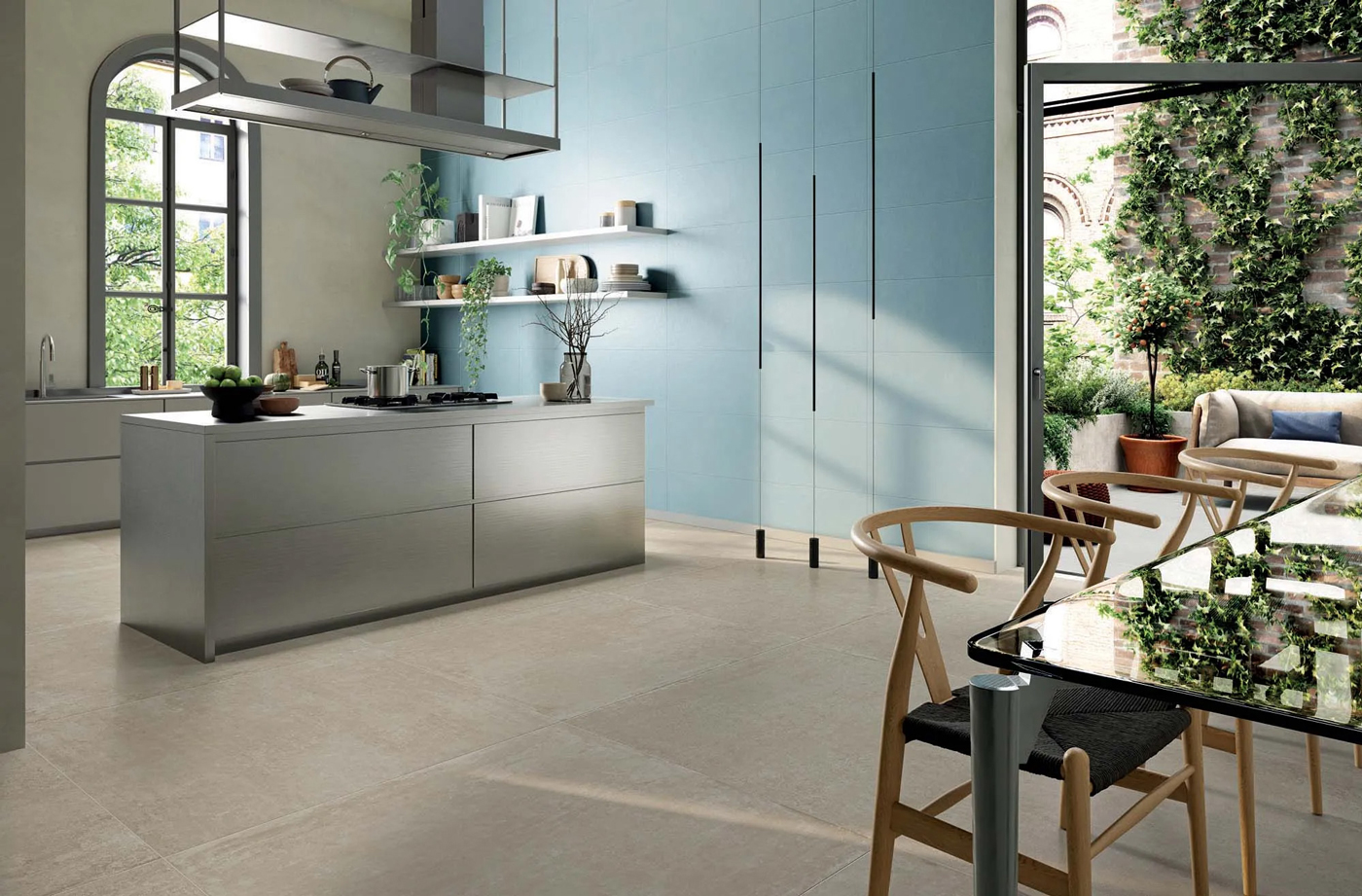 cusine carrelage grand format